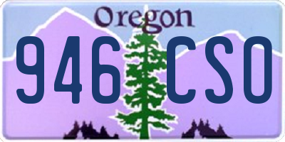 OR license plate 946CSO
