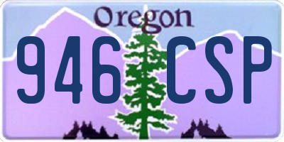 OR license plate 946CSP