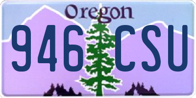 OR license plate 946CSU