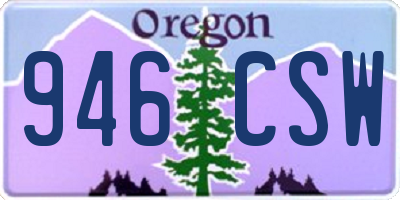 OR license plate 946CSW