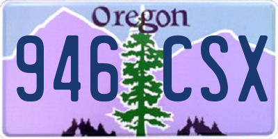 OR license plate 946CSX