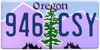 OR license plate 946CSY