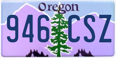 OR license plate 946CSZ