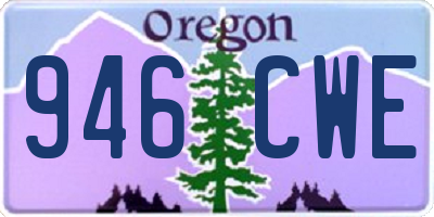 OR license plate 946CWE