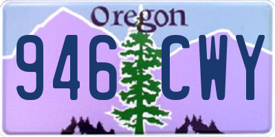 OR license plate 946CWY