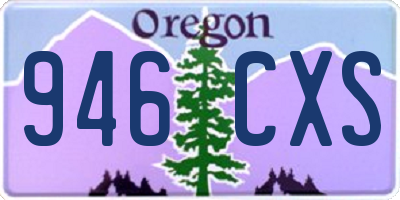 OR license plate 946CXS
