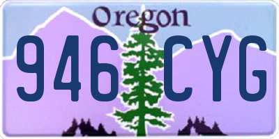 OR license plate 946CYG
