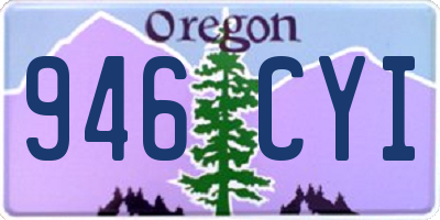OR license plate 946CYI