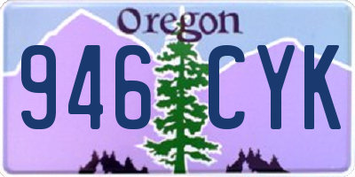 OR license plate 946CYK