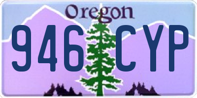 OR license plate 946CYP