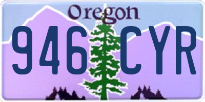 OR license plate 946CYR