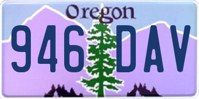 OR license plate 946DAV
