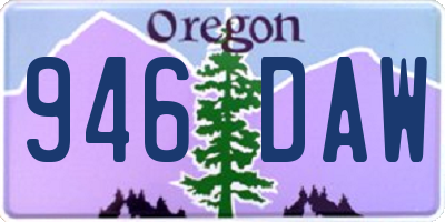 OR license plate 946DAW