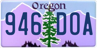 OR license plate 946DOA