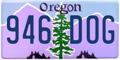 OR license plate 946DOG