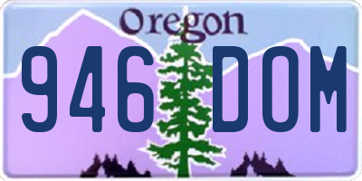 OR license plate 946DOM
