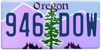 OR license plate 946DOW