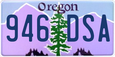 OR license plate 946DSA