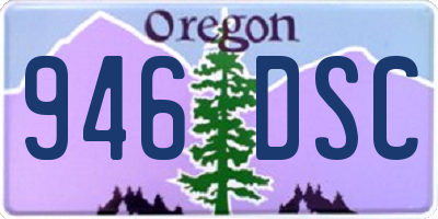 OR license plate 946DSC