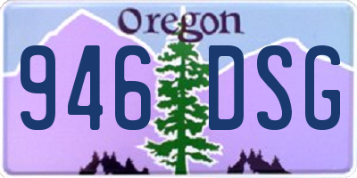 OR license plate 946DSG