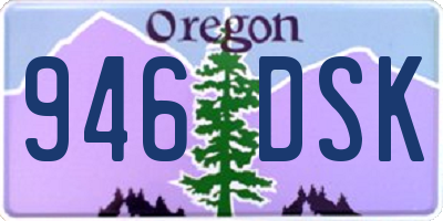 OR license plate 946DSK