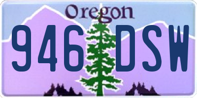 OR license plate 946DSW