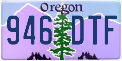 OR license plate 946DTF