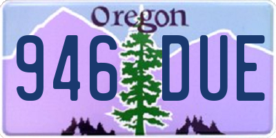 OR license plate 946DUE