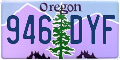 OR license plate 946DYF