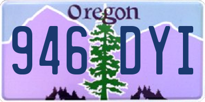 OR license plate 946DYI