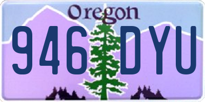 OR license plate 946DYU