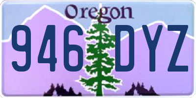 OR license plate 946DYZ