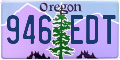 OR license plate 946EDT