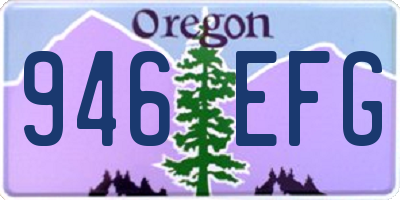 OR license plate 946EFG