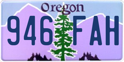 OR license plate 946FAH