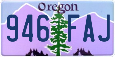 OR license plate 946FAJ