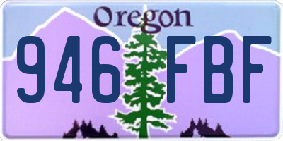 OR license plate 946FBF
