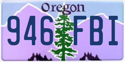 OR license plate 946FBI