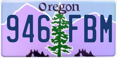 OR license plate 946FBM