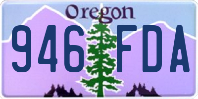 OR license plate 946FDA