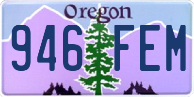 OR license plate 946FEM