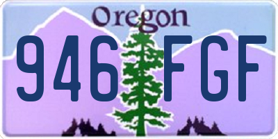 OR license plate 946FGF