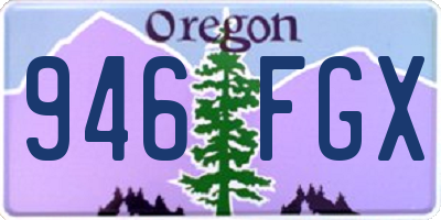 OR license plate 946FGX
