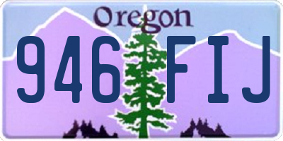 OR license plate 946FIJ