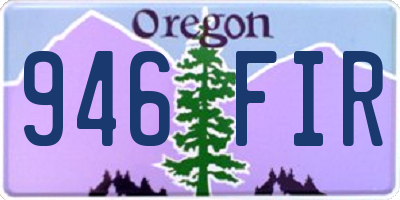 OR license plate 946FIR