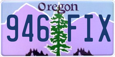 OR license plate 946FIX