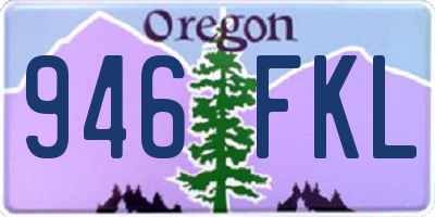 OR license plate 946FKL