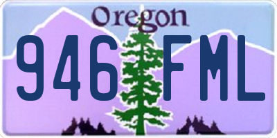 OR license plate 946FML