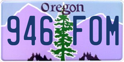 OR license plate 946FOM