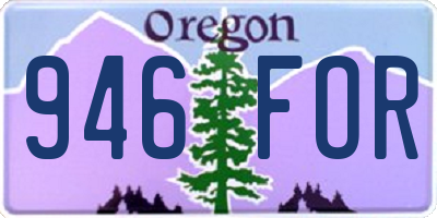 OR license plate 946FOR